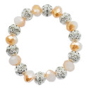 Bracelet brillant dans une enveloppe en papier rose pastel avec autocollant floral personnalisable