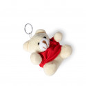 Porte-clé en forme d'ours et bonbons en cœur dans un pot personnalisé avec un autocollant romantique à offrir
