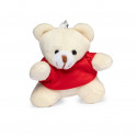 Porte-clé en forme d'ours et bonbons en cœur dans un pot personnalisé avec un autocollant romantique à offrir