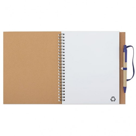 Cahier en carton recyclé avec adhésif personnalisé avec photo et texte pour le baptême d'un garçon