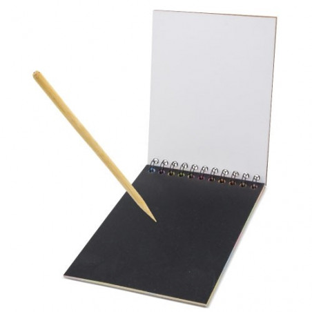 Carnet de grattage avec autocollant pour le baptême d'un garçon