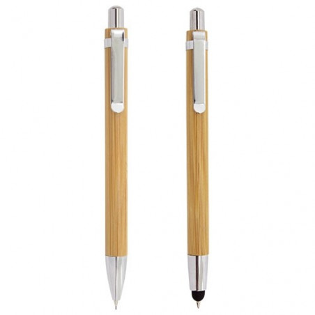 Stylo en bambou et porte mine dans une boîte
