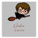 Adhésif carré 5x5 cm inspiré par Harry Potter personnalisé
