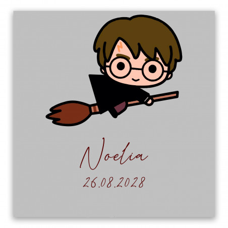 Adhésif carré 5x5 cm inspiré par Harry Potter personnalisé