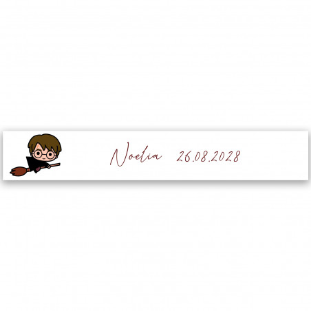 Adhesivo 5x0 8cm diseño harry potter personalizable