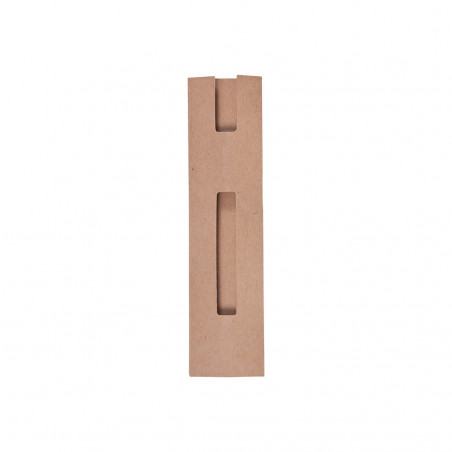 Stylo en bambou dans un étui personnalisé avec autocollant design de calice pour communion