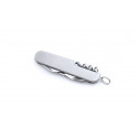 Couteau multi-usages argenté avec autocollant cœur personnalisable pour les invités de mariage masculins