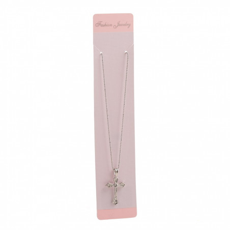 Collier croix couleur argent pour confirmation