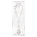 Chapelet de perles blanches pour les cadeaux de confirmation