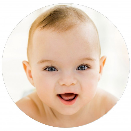 Porte-clés en métal avec photo adhésive de 3 cm pour plus de détails