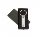 Porte-clés en métal fille dans une élégante boîte avec un autocollant de première communion personnalisable à offrir