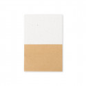 Bloc-notes éco avec des couvertures en graines à planter dans une enveloppe kraft personnalisée pour les détails des fêtes et