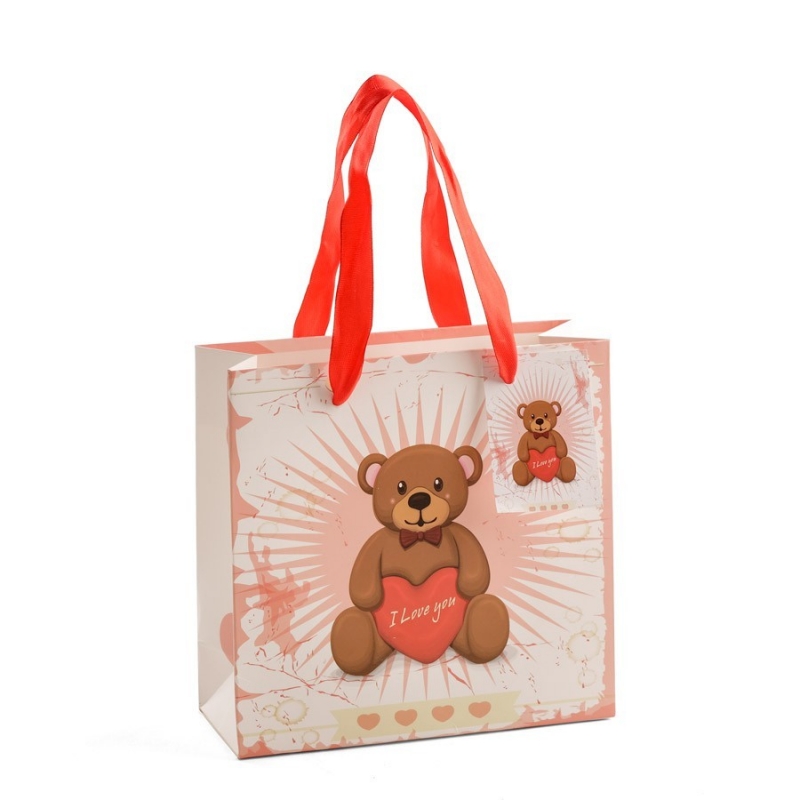 Petit sac ours en peluche