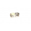 Boucles d'oreilles en alliage de zinc plaqué avec sachet personnalisé pour un détail de mariage