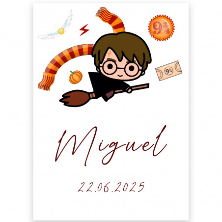 Autocollant 5 x 7 cm inspiré par harry potter personnalisable avec texte