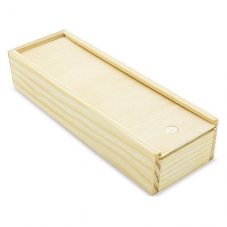 Domino avec des pièces bleues dans une boîte en bois et autocollant personnalisable pour les détails de la première communion