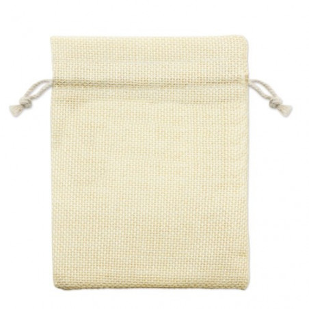 Porte-clé en peluche personnalisé dans un sac en tissu pour baptêmes