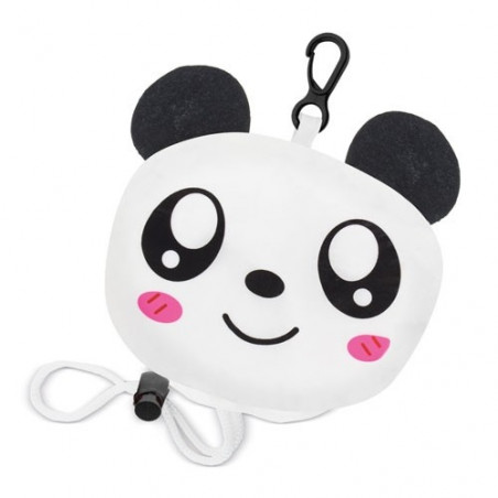 Sac à dos pliable pour enfants en forme d'ours panda et stylo avec pompon à offrir