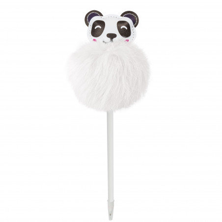 Sac à dos pliable pour enfants en forme d'ours panda et stylo avec pompon à offrir