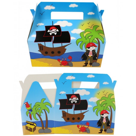 Coffre pirate avec crayon, tampon et sachet de bonbons pour enfants