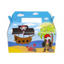Coffre pirate avec crayon, tampon et sachet de bonbons pour enfants