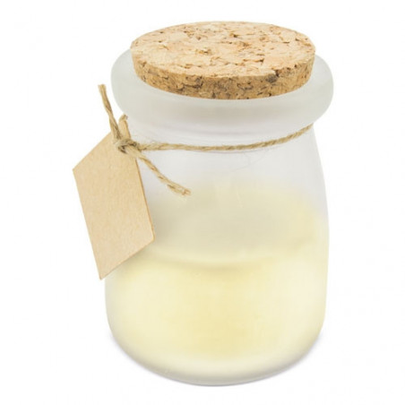 Bougie parfumée à la noix de coco avec étiquette personnalisée en forme de colombe pour le cadeau des invités