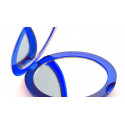 Brillant à lèvres bleu et miroir personnalisé dans un sac en organza pour les détails de mariage