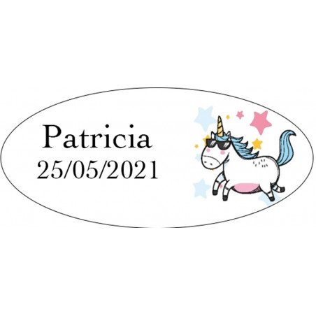 Porte-monnaie mini brillant licorne dans une enveloppe rose avec autocollant personnalisé à offrir