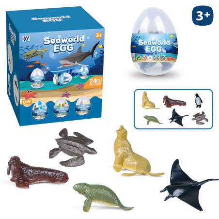 Sac à dos pliable modèle poisson et œuf surprise d'animaux marins