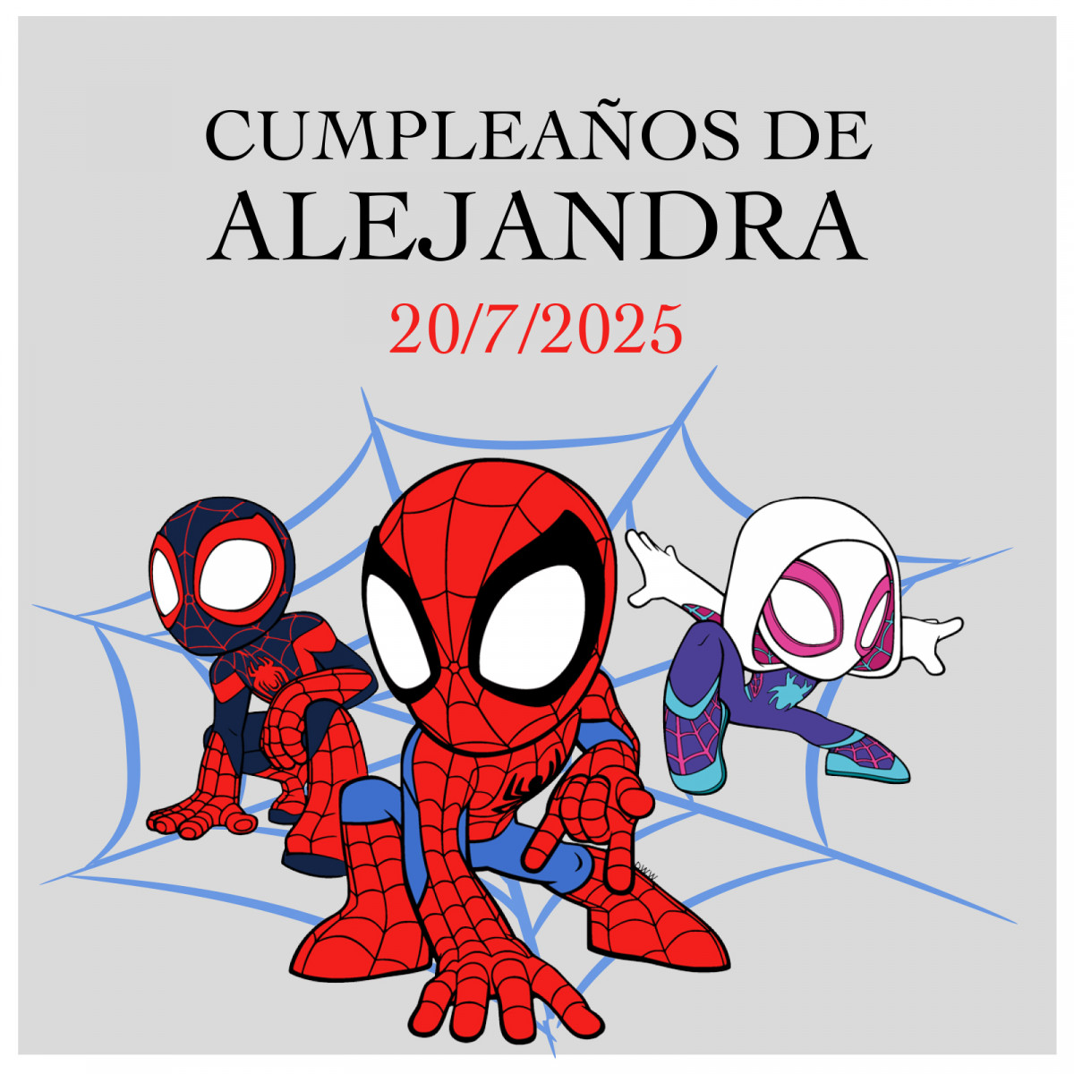 Adhésif spidey et son super équipe 5x5cm transparent