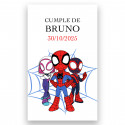 Autocollant spidey et son super équipe 3x5 cm personnalisable