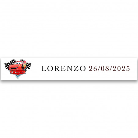 Adhesivo 5x0 8cm rayo mcqueen para fiestas y eventos
