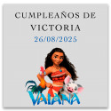 Adhésif transparent personnalisé 5x5 cm design vaiana pour anniversaire