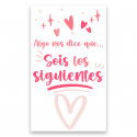 Autocollant de mariage de 3x5 cm avec la phrase vous êtes les suivants