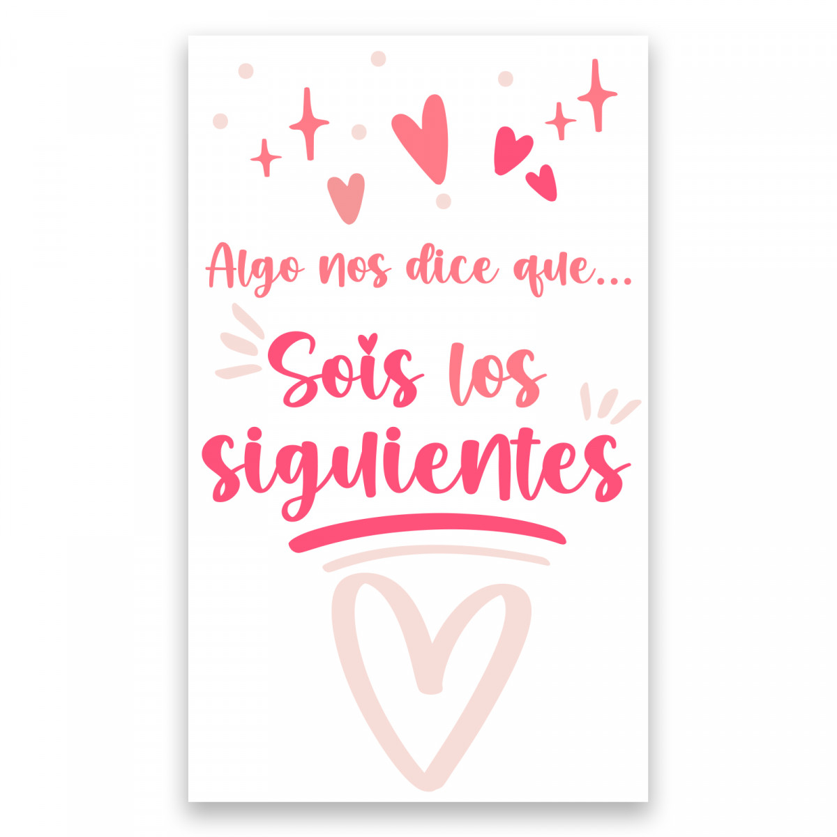 Autocollant de mariage de 3x5 cm avec la phrase vous êtes les suivants