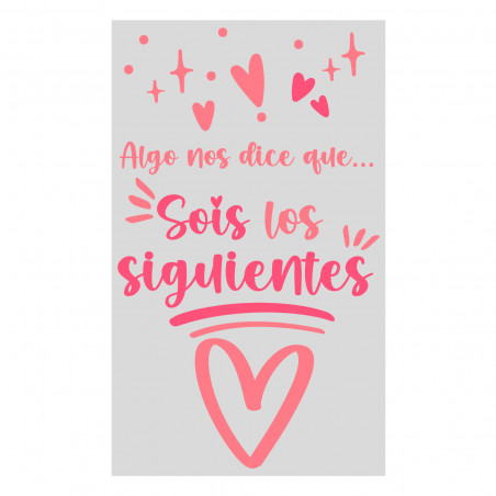 Autocollant de mariage de 3x5 cm avec la phrase vous êtes les suivants