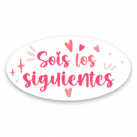 Adhesivo ovalado para boda de 4 2 x 2 2 cm con la frase sois los siguientes