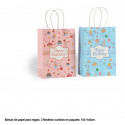 Sac joyeux anniversaire rose bleu 2 modèles petit