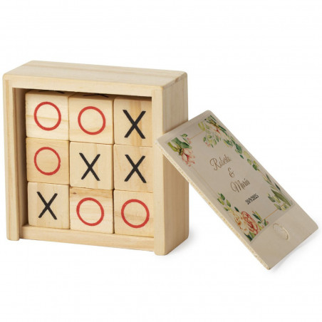 Jeu de morpion en bois personnalisé un détail original pour vos invités