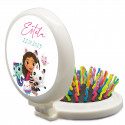 Miroir avec brosse pliable personnalisé pratique et original pour tout événement