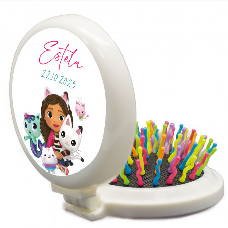 Miroir avec brosse pliable personnalisé pratique et original pour tout événement