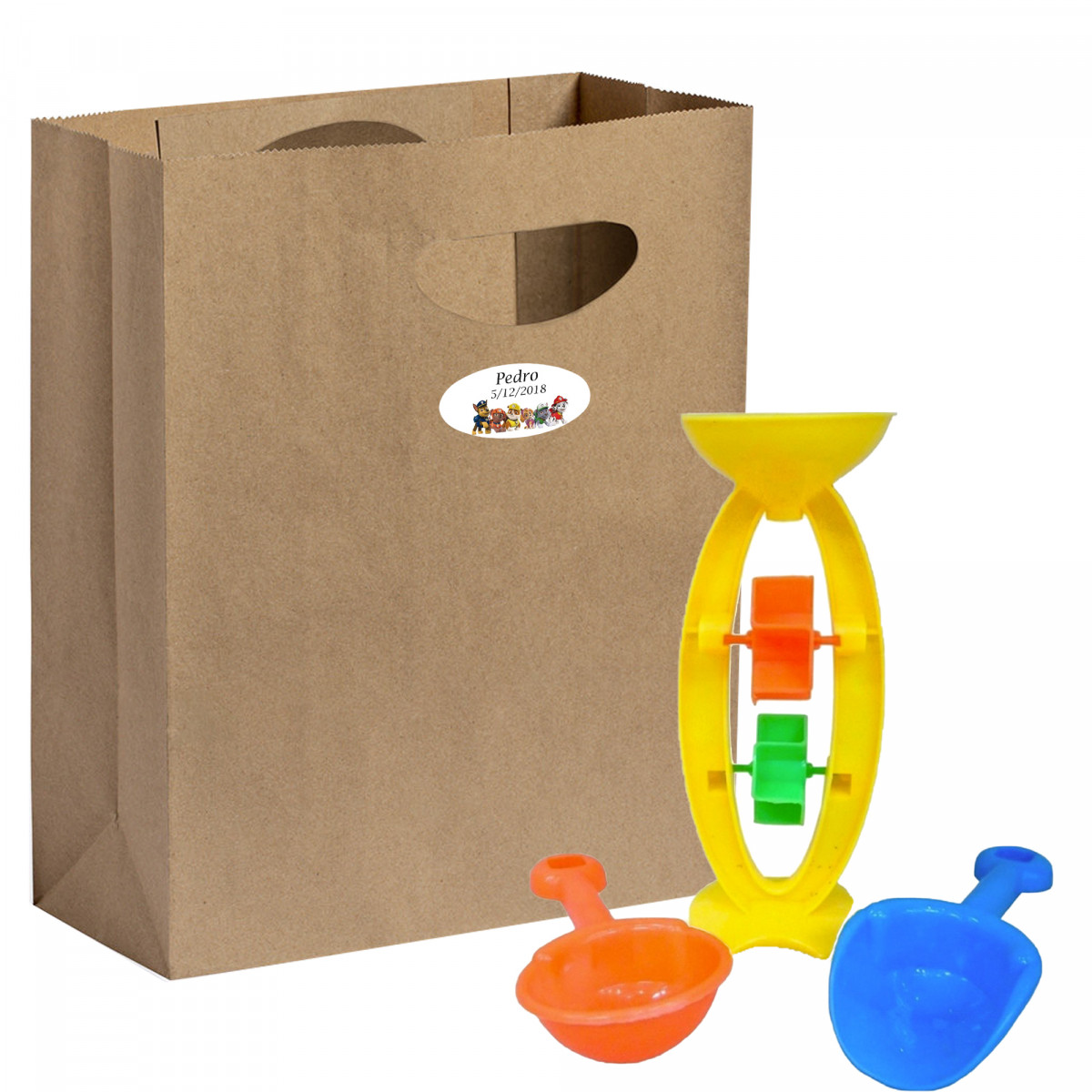Set de jouets de plage avec sac kraft personnalisé idéal pour les événements