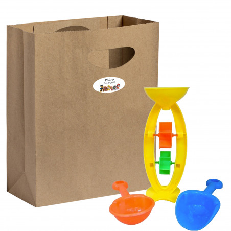 Set de jouets de plage avec sac kraft personnalisé idéal pour les événements