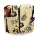 Set de Manucure avec Portefeuille et Serviette en forme de Fleur présenté dans une boîte avec une poignée