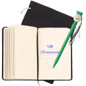 Carnet de diplôme personnalisé avec un stylo de diplômé présenté dans un sac