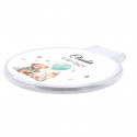 Miroir pliable pour sac en couleur blanche et autocollant enfantin pour personnaliser