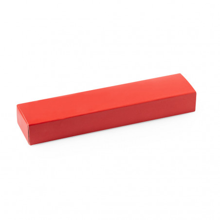 Stylo et roller dans un étui rouge avec autocollant personnalisable de cars
