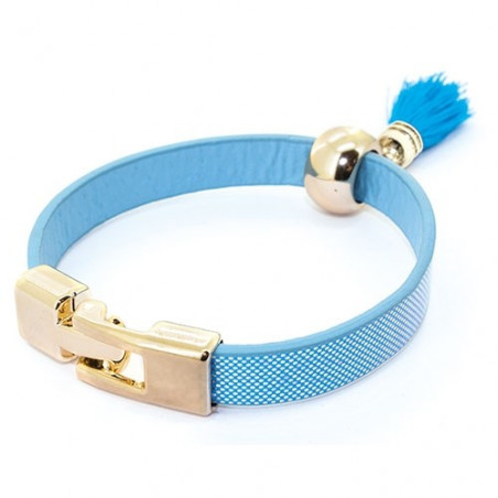 Bracelet élégant avec pompon bleu Un détail exclusif pour les invités