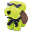 Serviette en forme de petit chien avec des lunettes détail original pour événements