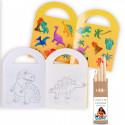 Set de peinture et autocollants dinosaurs détail personnalisé collection vaiana